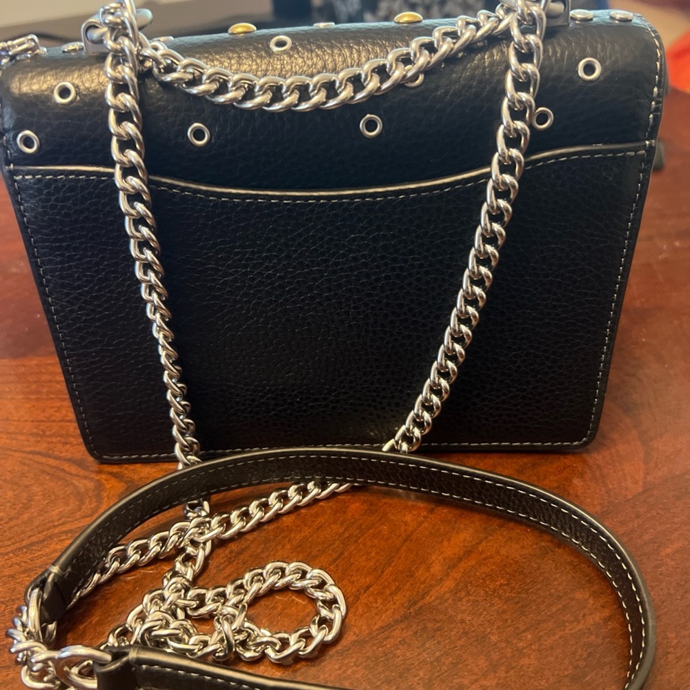 Coach Min Clare Black with rivets Women's Bag - Picture 2 of 5